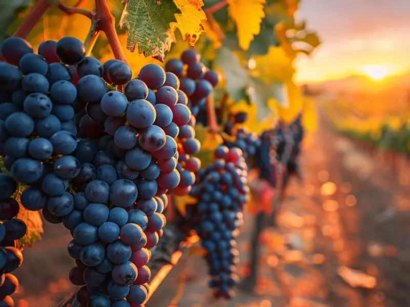 Grappes de raisin de la route du Médoc
